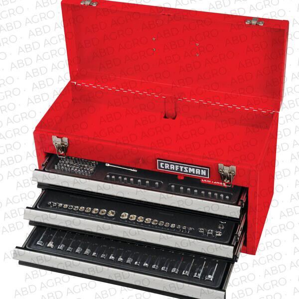 CRAFTSMAN de 215 piezas Juego de herramientas mecánicas de cromo pulido de combinación métrica y estándar (SAE)