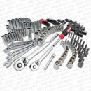 CRAFTSMAN de 215 piezas  Juego de herramientas mecánicas de cromo pulido de combinación métrica y estándar (SAE)
