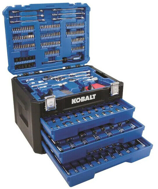 Kobalt de 319 piezas  Juego de herramientas mecánicas de cromo pulido combinado métrico y estándar (SAE)